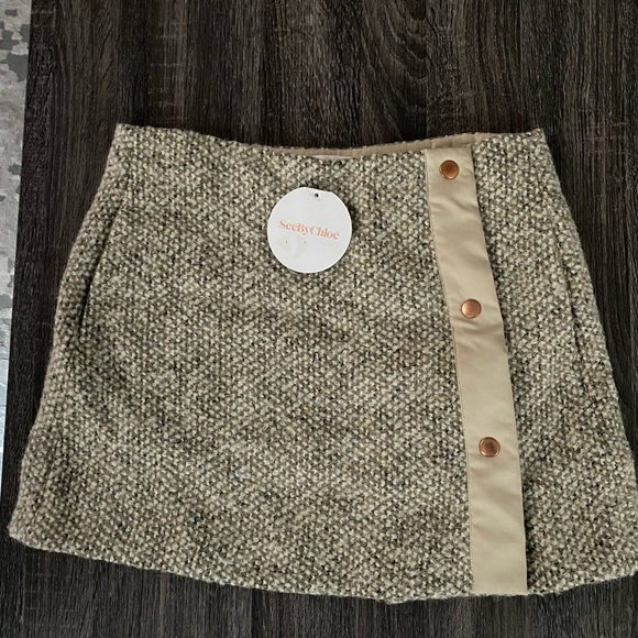 NWT See By Chloe Tweed Mini Skirt - Picture 2 of 8
